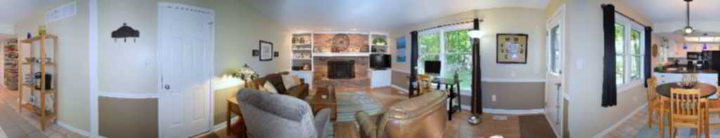 Family Room & Kitchen Pano