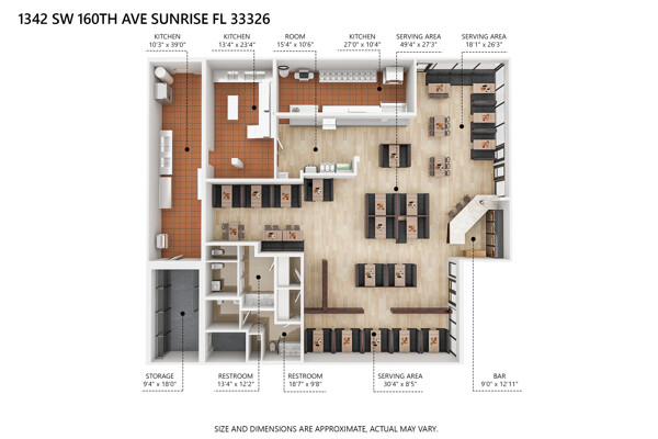 3D Floor Plan - 1342 SW 160th Ave Sunrise FL 33326