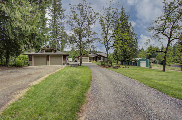 Gorgeous Single-Story Craftsman Style House with Detached Additonal Garage,Shop, Barn on 5 Acres