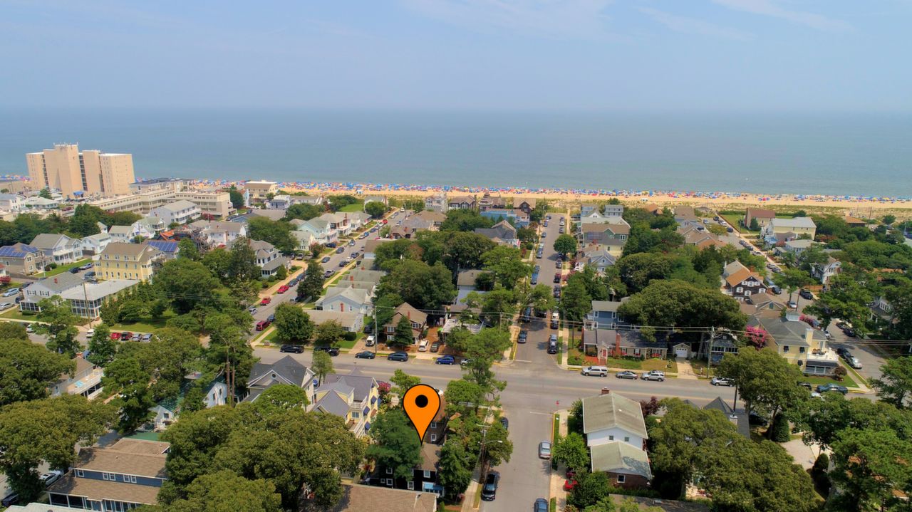 Aerial toward Beach