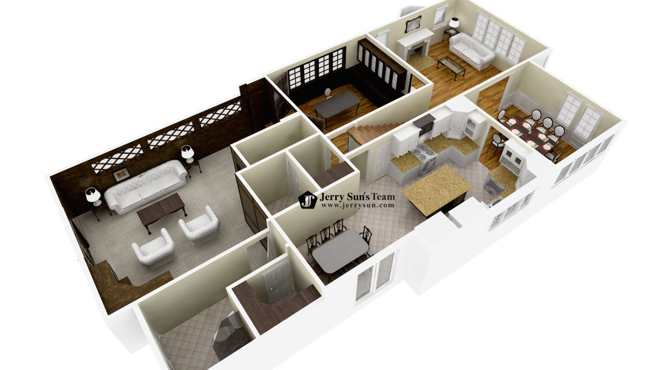 3D Floor Plan Ground Floor