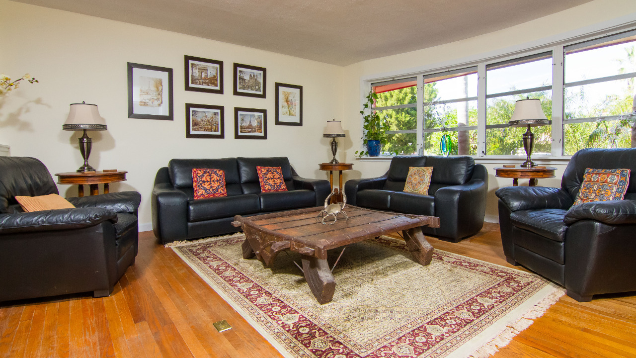 Living Room with Wood Flooring