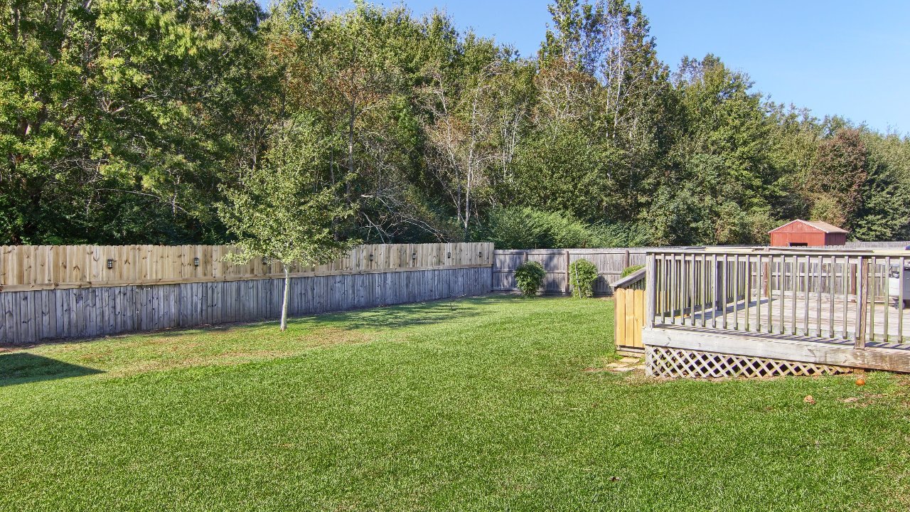 Privacy Fence Surrounds Lovely Yard