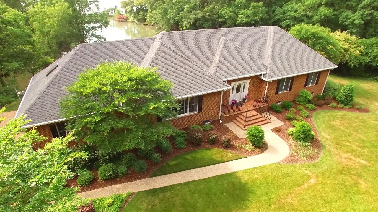 Aerial: Front of Home