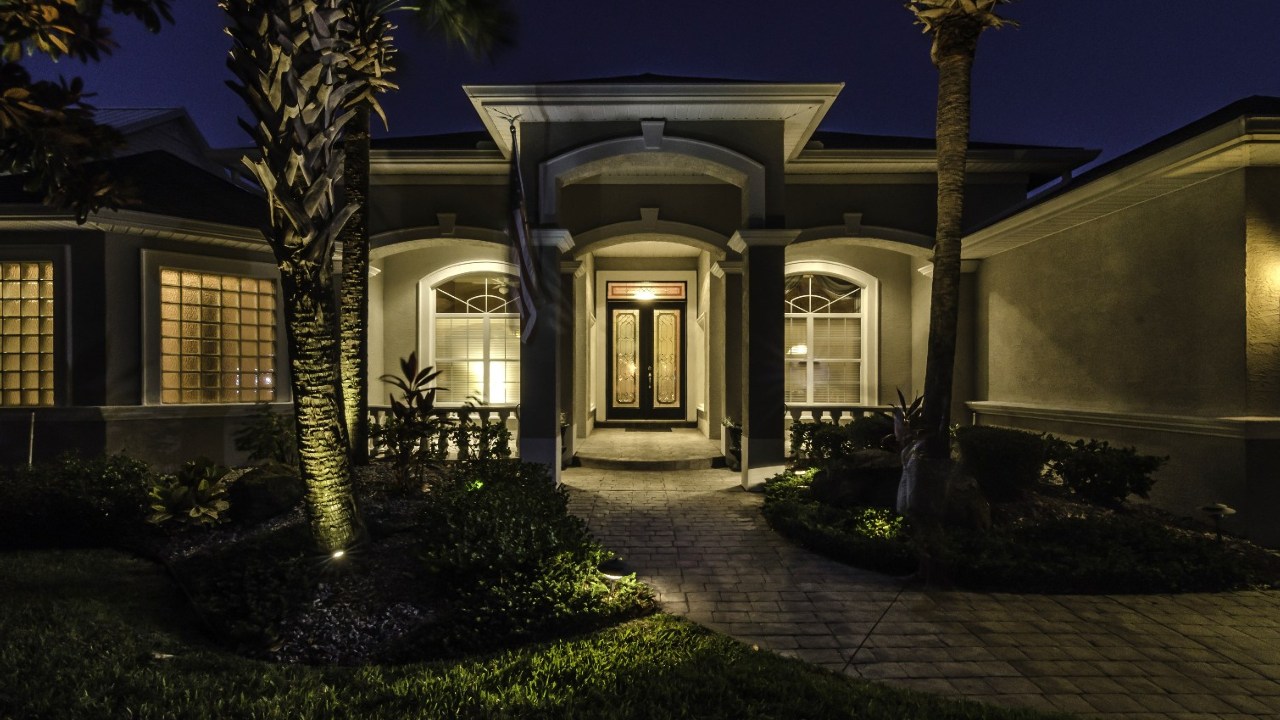 Paver Entry and Palms