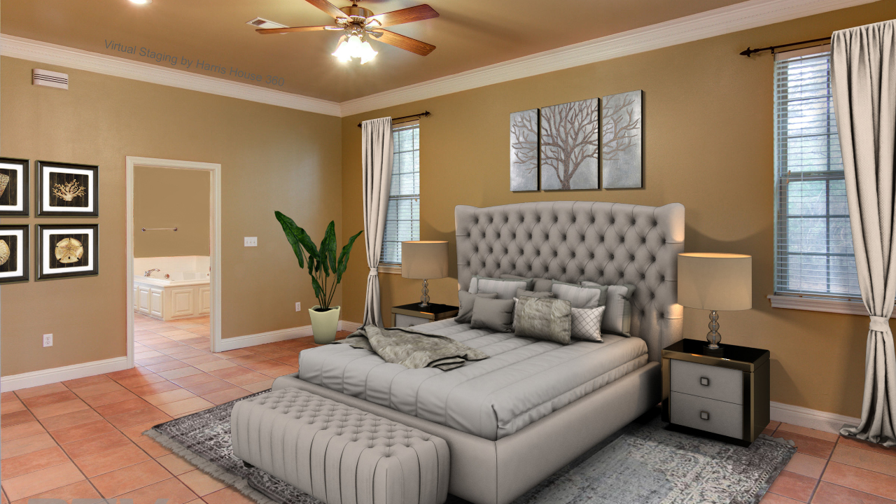 Master Bedroom virtually staged