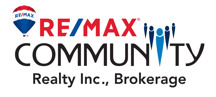 RE/MAX COMMUNITY REALTY INC. Brokerage Logo